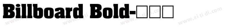 Billboard Bold字体转换